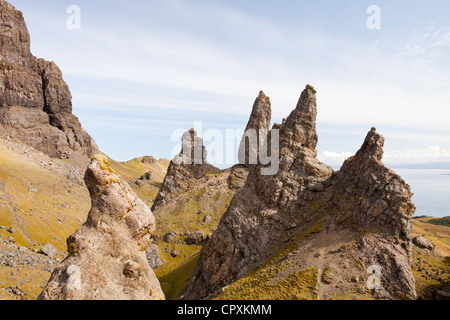 Le vieil homme de Storr sur la péninsule de Trotternish, Isle of Skye, Scotland, UK. Banque D'Images