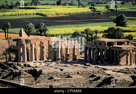 La Haute Egypte Egypte Vallée du Nil environs de Luxor Thebes Necropolis inscrite au Patrimoine Mondial de l'UNESCO zone ouest Ramesseum Banque D'Images