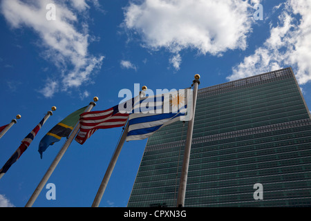 Siège de l'Organisation des Nations Unies à Manhattan, New York City Banque D'Images