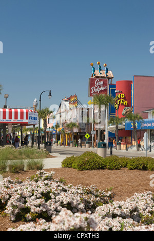 OCEAN BOULEVARD CENTRE-VILLE DE Myrtle Beach en Caroline du Sud USA Banque D'Images