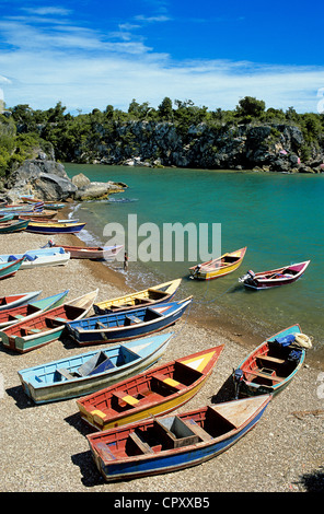 La province de La Altagracia, République dominicaine, Boca de Yuma, petit port de pêche à l'embouchure de la rivière Yuma Banque D'Images