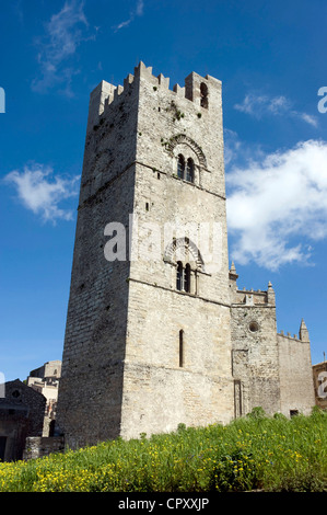 Italie, Sicile, Erice, Chiesa Matrice, église du xive siècle Banque D'Images