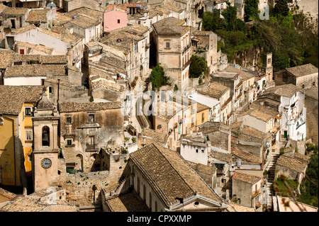 Italie, Sicile, Ragusa, ville baroque inscrite au Patrimoine Mondial de l'UNESCO, Ragusa Ibla (basse-ville) Banque D'Images