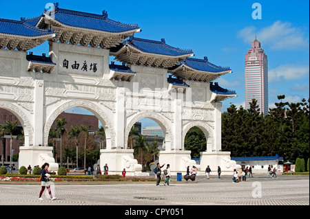 Taiwan, Taipei, National Chiang Kai-shek Memorial Hall érigé en mémoire de Chang Kai-shek, ancien président de la République de Banque D'Images