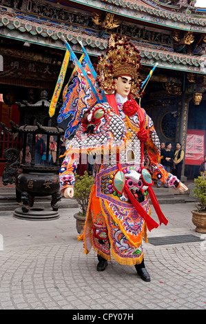 Taiwan, Taipei, un OAP (BAO), un temple taoïste cérémonie taoïste pour le Nouvel An chinois Banque D'Images