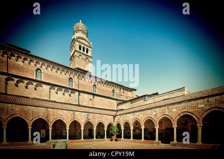 Cloître de l'église Madonna dell'Orto, Cannaregio, Venise, Italie Banque D'Images