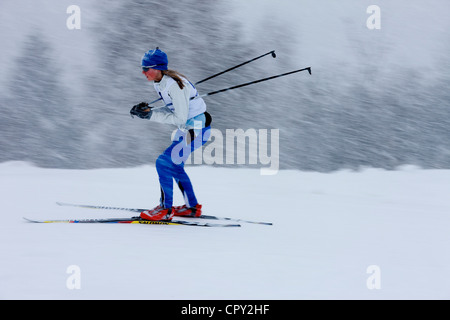 France, Savoie, Naves, vallée de la Tarentaise, le cadre des compétitions de patinage artistique Banque D'Images