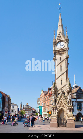 Haymarket victorien Clock Tower Memorial Centre-ville de Leicester Leicestershire East Midlands England UK GB EU Europe Banque D'Images