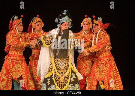 L'opéra de Pékin Beijing Chine Yuan Chung Huang est effectuée dans Chang'an theater plus célèbre lieu à Beijing Li Chen Yu Su Banque D'Images