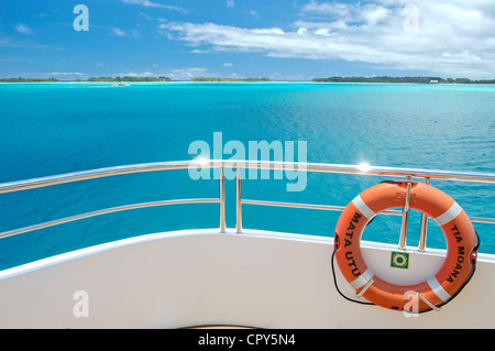 La France, la Polynésie française, archipel de la société, les îles sous le vent, croisière sur le bateau 30 cabines yacht de Tia Moana Banque D'Images