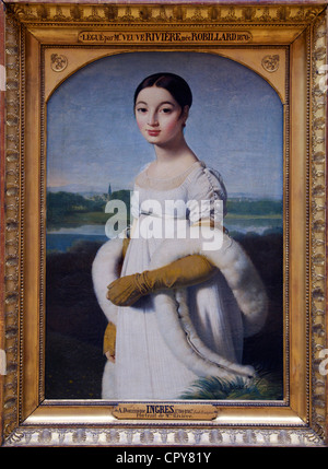 Mademoiselle Caroline Rivière, par Jean-Auguste-Dominique Ingres, Musée du Louvre, Paris, France, Europe, UNION EUROPÉENNE Banque D'Images