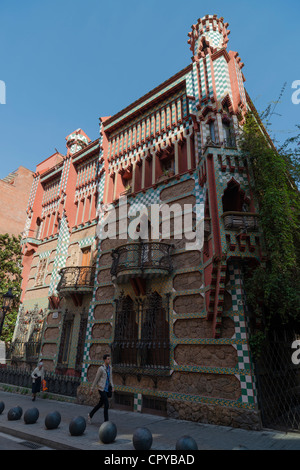 Casa Vicens par Antoni Gaudi, Barcelone,Espagne,Catalogne Banque D'Images