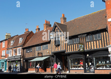 L'architecture traditionnelle en West Street Farnham Surrey England UK Banque D'Images