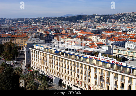 France, Alpes Maritimes, Nice, centre-ville, l'Avenue de Verdun et Boscolo Plaza Hotel Banque D'Images