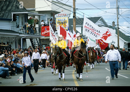 Canada, Québec, Province de l'Ouest Saint Tite, Festival, défilé dans les rues lors de l'ouverture de l'événement Banque D'Images