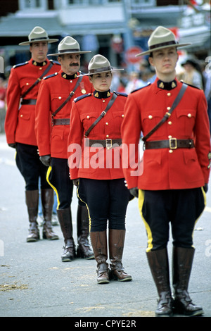 Canada Province de Québec Festival Western de Saint Tite parade de la Police montée du canada 'Royal Canadian Mounted Police' Banque D'Images