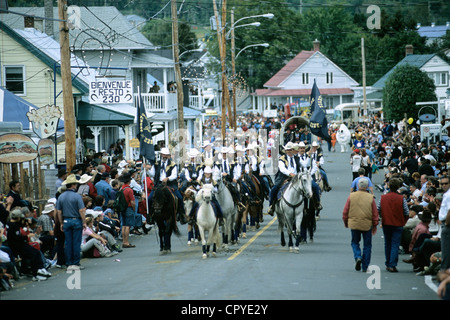 Canada, Québec, Province de l'Ouest Saint Tite, Festival, défilé dans les rues lors de l'ouverture de l'événement Banque D'Images