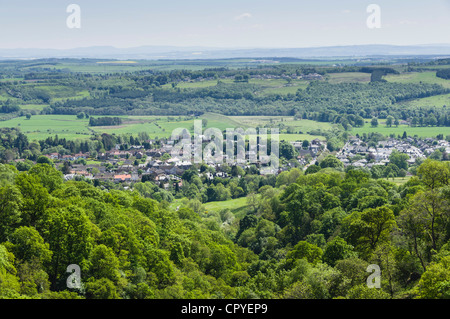 O Ville, Dollar, Clackmannanshire Ecosse - Vu du château de Campbell. Banque D'Images