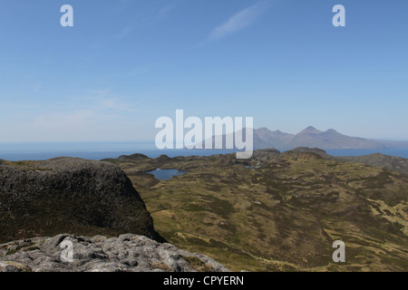 Vue nord de l'île de eigg sgurr ecosse mai 2012 Banque D'Images