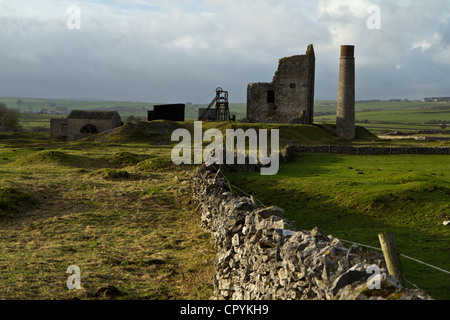 Mine de Magpie et le fonctionnement d'une ancienne mine de plomb près du village de Sheldon Derbyshire Peak District en Angleterre, Royaume-Uni Banque D'Images