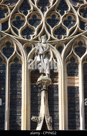 Moïse, Jugement Dernier fenêtre, la cathédrale St Stephen, Sens, Yonne, Bourgogne, France, Europe Banque D'Images