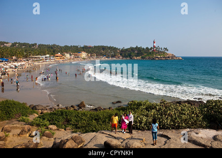 L'Inde, Etat du Kerala, station balnéaire de Kovalam Banque D'Images