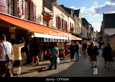 La France, Finistère, Concarneau, rue Vauban dans la Ville Close (fermé) Banque D'Images