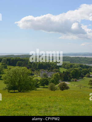 Leighton Hall, Yealand Conyers, Lancashire, Angleterre, Royaume-Uni, Europe. Banque D'Images