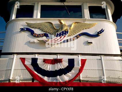 United States, bateau à aubes Queen Delta classé monument historique sur le fleuve Mississippi Banque D'Images