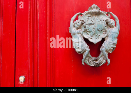 Heurtoir de porte avant, La Valette, Malte, Europe Banque D'Images