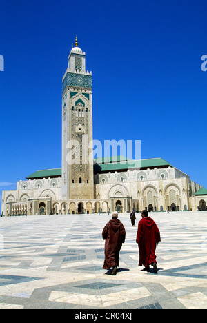 Maroc, Casablanca, la Grande Mosquée Hassan II Banque D'Images