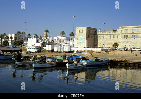 La Libye, la Tripolitaine, Tripoli, le port Banque D'Images