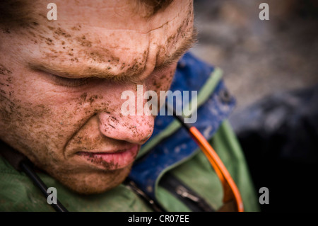 Close up of mans face sale Banque D'Images