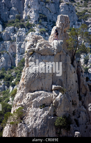 France, Bouches du Rhône, Marseille, Calanque d'en Vau (Parc National des Calanques depuis 2012/04/18) Banque D'Images