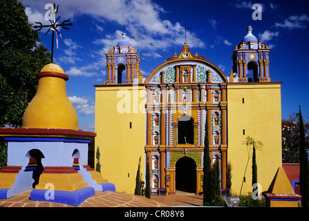 Le Mexique, l'État de Oaxaca, Ocotlan de Morelos, Église Santa Ana Zegache Banque D'Images