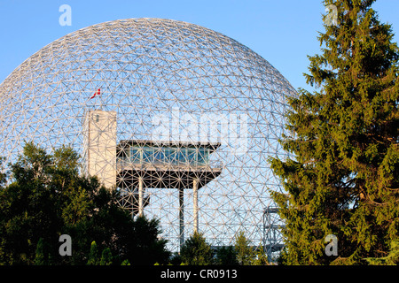 La Biosphère de Montréal, au Parc Jean Drapeau, Montréal, Québec, Canada Banque D'Images
