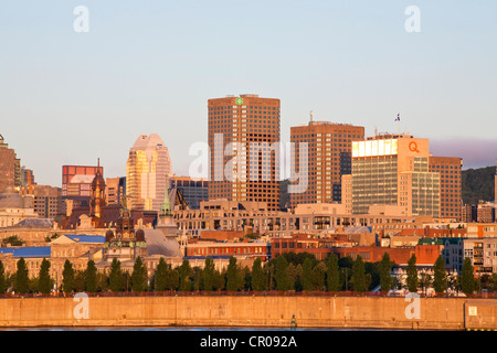 Skyline vue de Parc Jean Drapeau, Montréal, Québec, Canada Banque D'Images