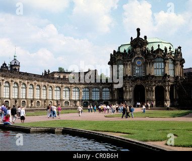 L'Allemagne. Dresde. Le palais Zwinger. Glockenspielpavillon. Banque D'Images