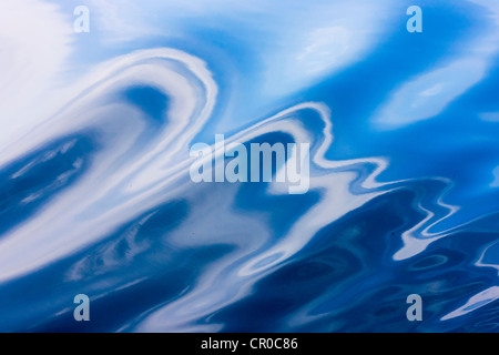 Schéma des ondulations et des vagues, l'océan Arctique, Spitzberg, Norvège Banque D'Images