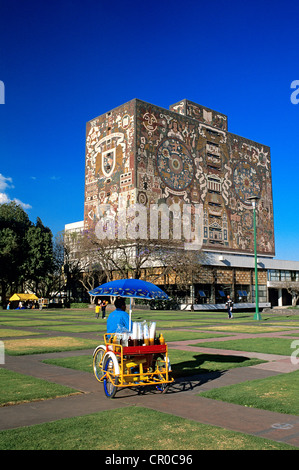 District fédéral de Mexico Mexico City Campus de l'Universidad Nacional Autónoma de Mexico (UNAM) inscrite au Patrimoine Mondial de l'UNESCO Banque D'Images