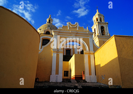 Le Mexique, l'État de Puebla, Cholula, Nuestra Senora de los Remedios église construite sur l'ancienne pyramide de Cholula Banque D'Images