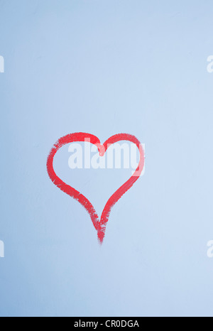 Coeur peint sur un mur Banque D'Images