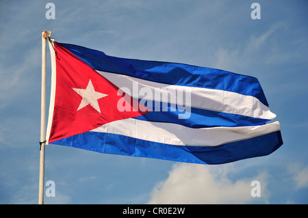 Drapeau de Cuba, La Havane, Cuba, Caraïbes Banque D'Images