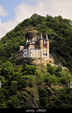 Le Château Burg Katz, St Goarshausen, Rhénanie-Palatinat, Allemagne, Europe Banque D'Images