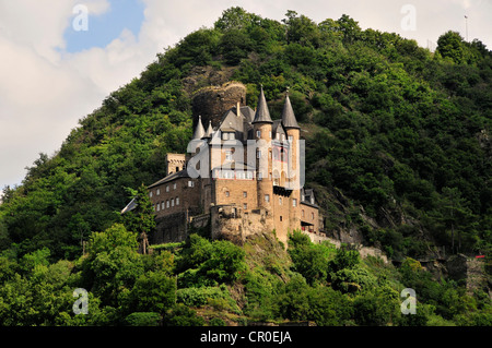 Le Château Burg Katz, St Goarshausen, Rhénanie-Palatinat, Allemagne, Europe Banque D'Images