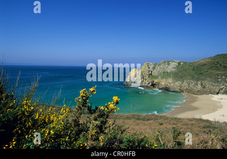 France, Manche, mer d'Iroise, Plogoff, Pointe du Raz, Port Lanvers Banque D'Images