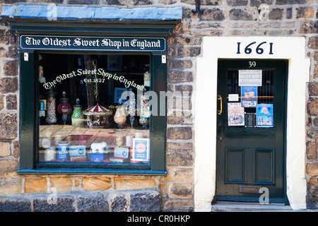 Le plus vieux Sweet Shop en Angleterre au Nord Nidderdale Campsites Canet-en-Roussillon dans Yorkshire Angleterre Banque D'Images