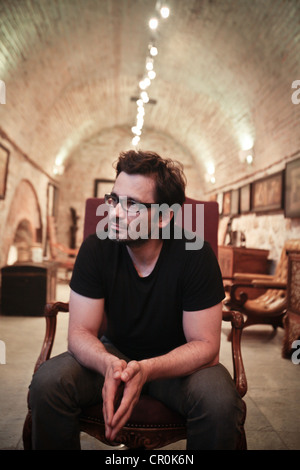 Journaliste indépendant et écrivain allemand Nicol Ljubić avec origine croate. Banque D'Images