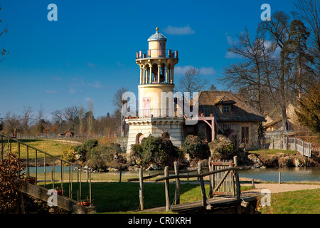 France Yvelines Château de Versailles classée au Patrimoine Mondial de l'UNESCO Domaine de Marie Antoinette le Hameau de la Reine Banque D'Images