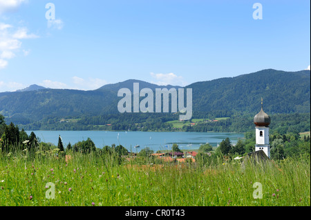 Gmund am Tegernsee, St Giles' église paroissiale, Haute-Bavière, Bavière, Allemagne, Europe, PublicGround Banque D'Images